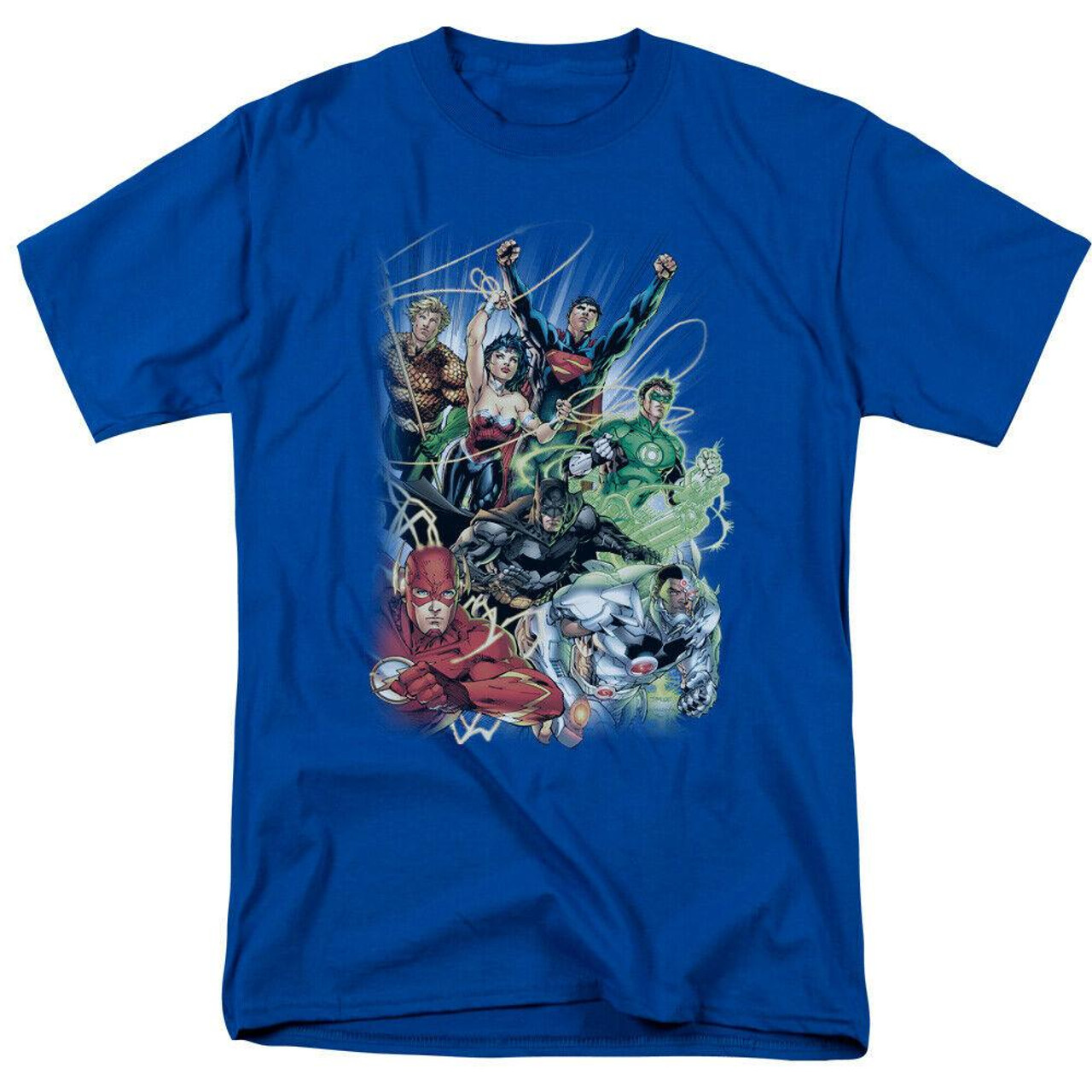 Dc Comics All Heroes Justice League Comic Cover Man's T-Shirt Tee