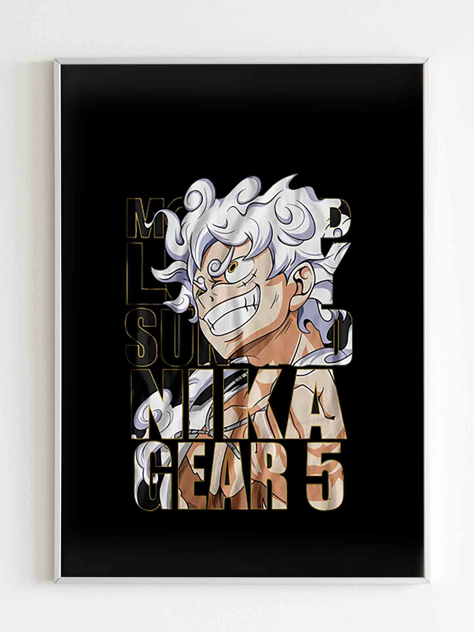 ANIME POSTER FRAME - LUFFY GEAR 5 ONE PIECE - Black Framed Wall