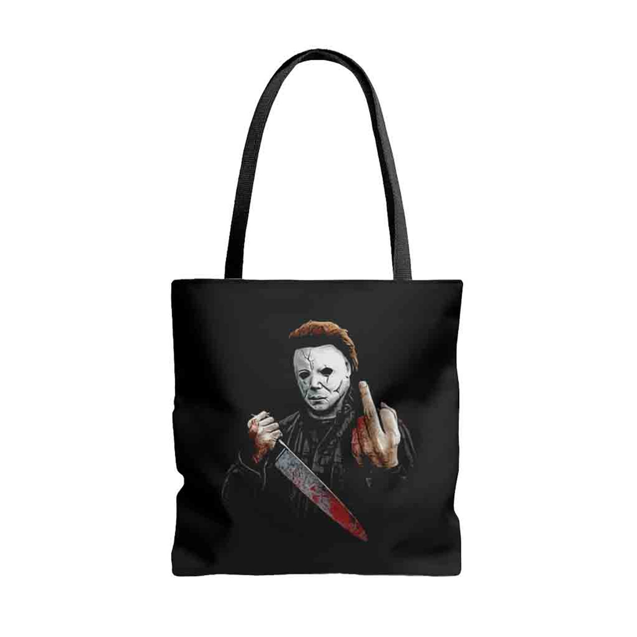 Halloween Middle Finger Michael Myers Tote Bags