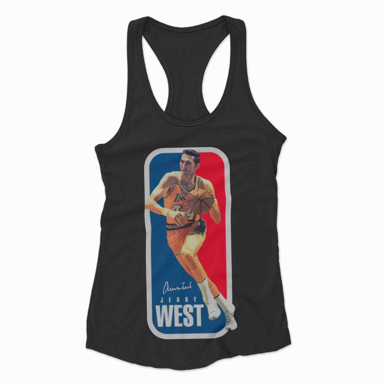 Jerry West The Nba Logo Racerback Tank Top