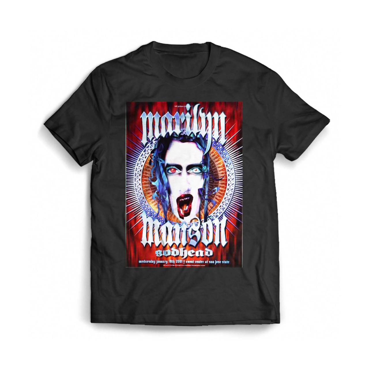 Marilyn Manson Vintage Concert Poster Mens T-Shirt Tee