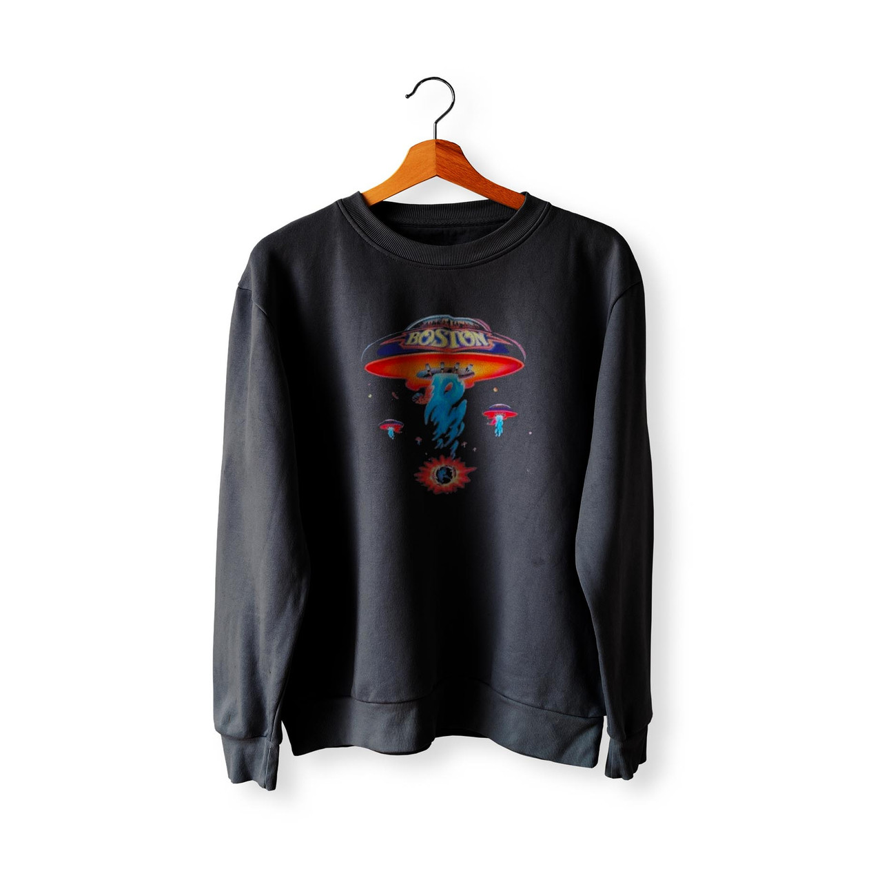 Boston Band Spaceship Rock Band Sweatshirt Sweater