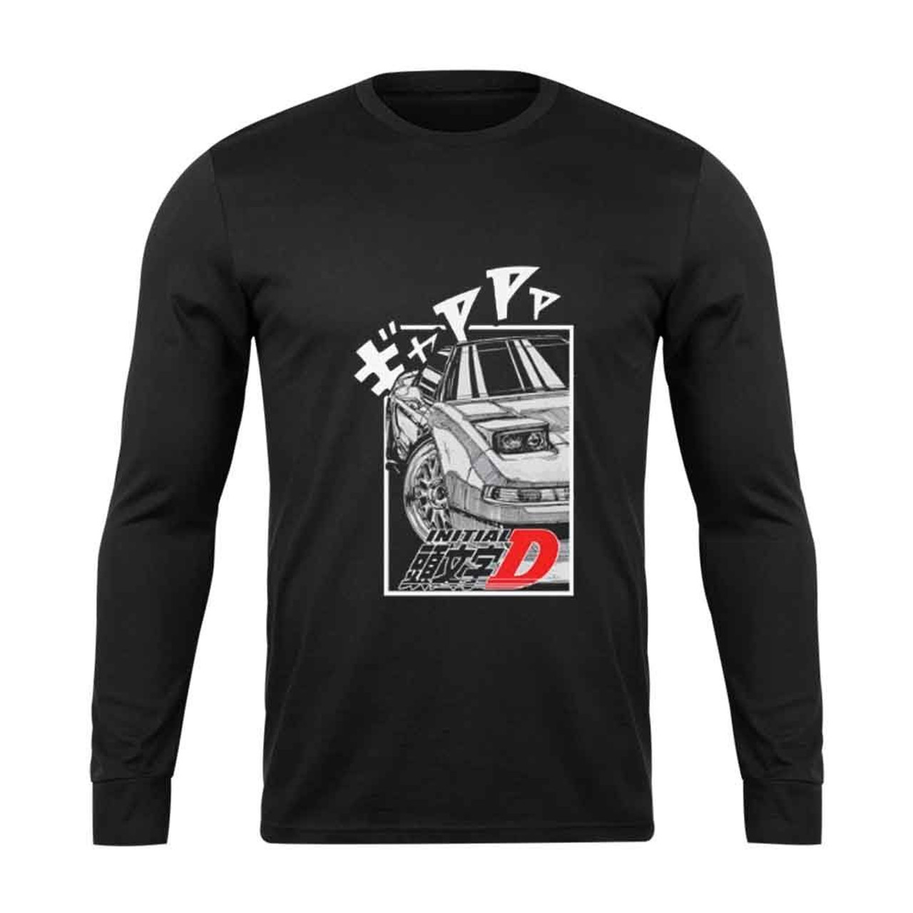 Initial D Manga Style Anime Long Sleeve T-Shirt Tee