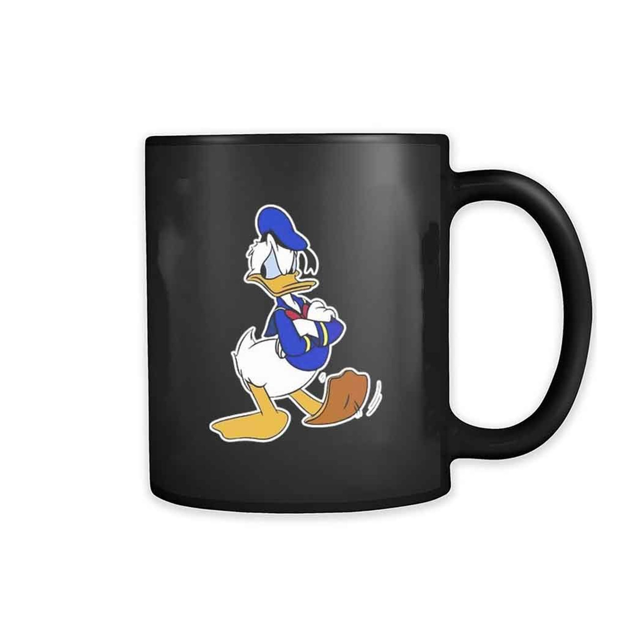 Disney Donald Duck Ceramic Coffee Tall Mug with Lid New 