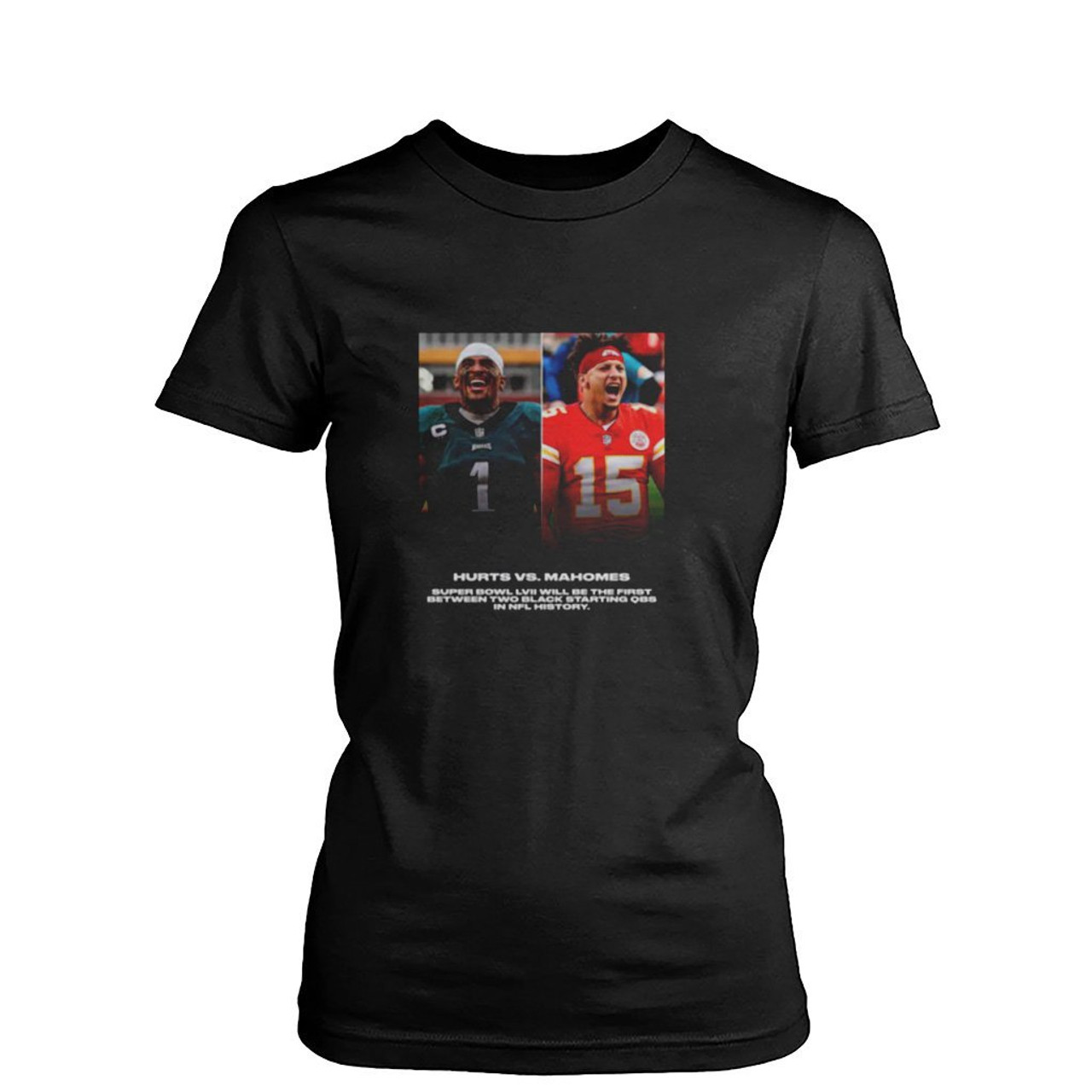 Jalen Hurts Vs Patrick Mahomes Football Womens T-Shirt Tee