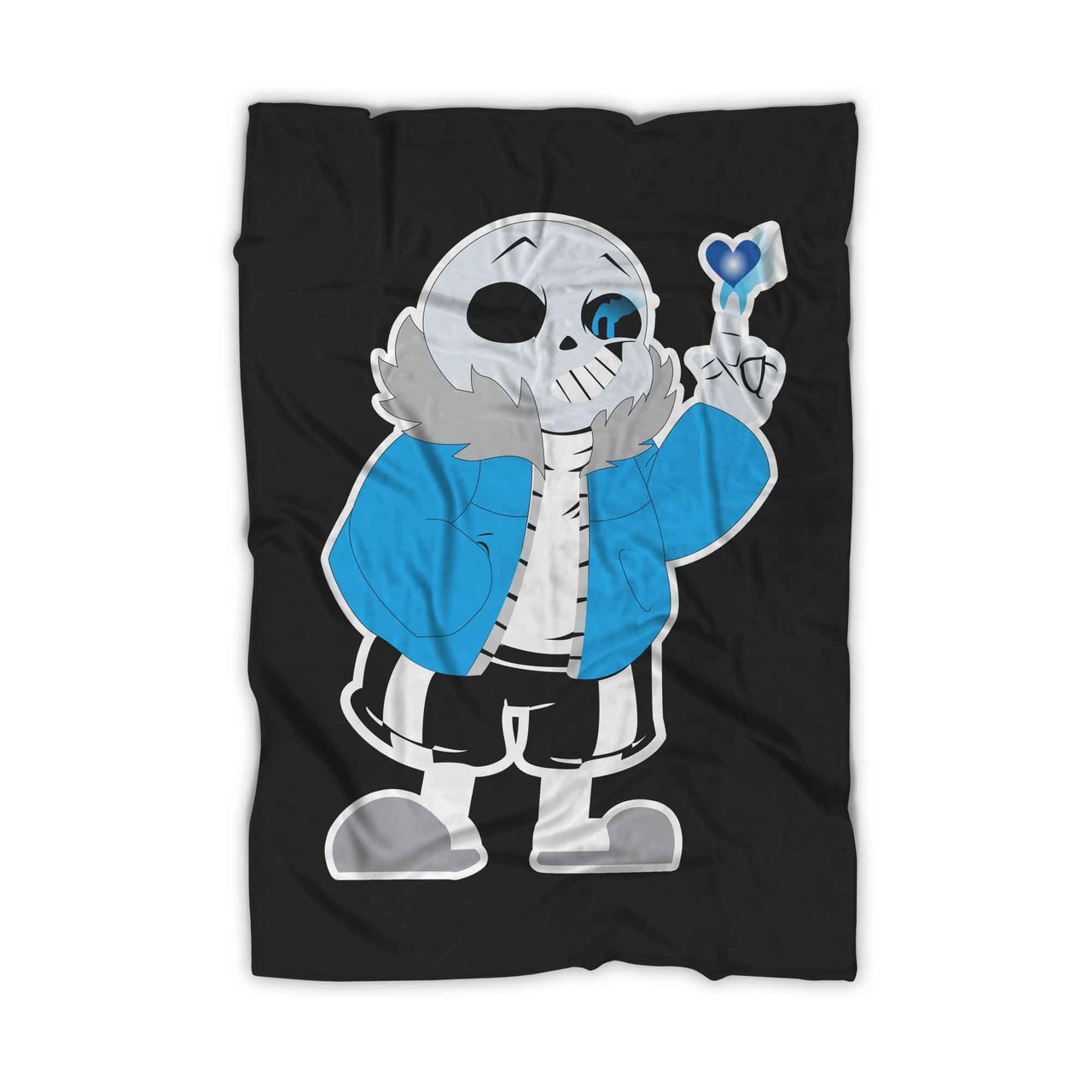 Undertale Sans Skeleton Finger Your Blue Hearth Giggle Characters Rpg Anime  Game Poster