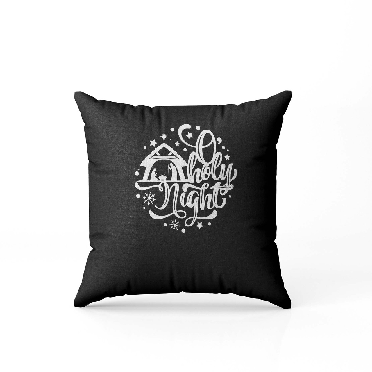 Oh Holy Night Accent Pillow in White