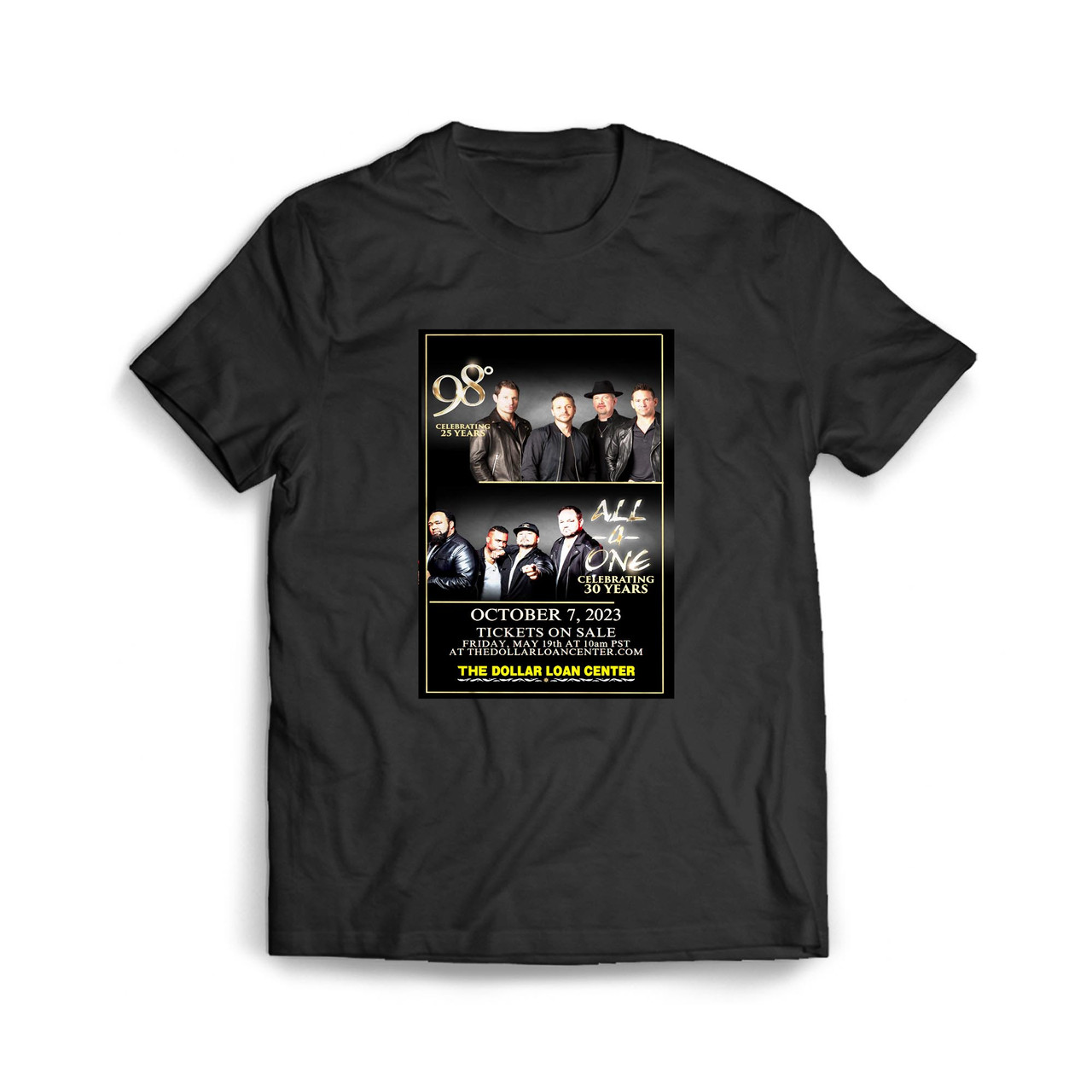 98 Degrees & All-4-One At The Dollar Loan Center Mens T-Shirt Tee