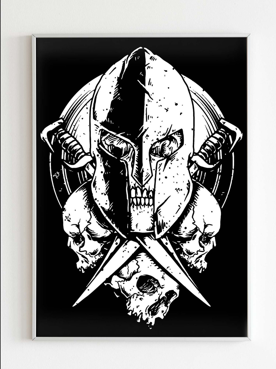 Spartan Warrior Skull Tee shirt design