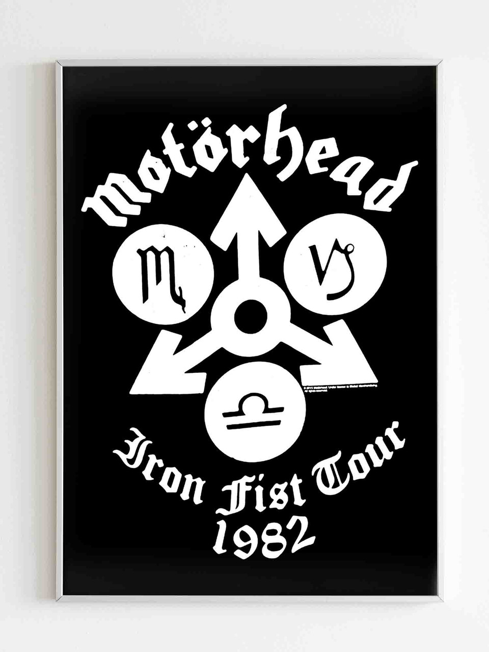 Motörhead 1982年西ドイツツアー￼ポスター Motorhead Iron Fist Tour 1982 Poster