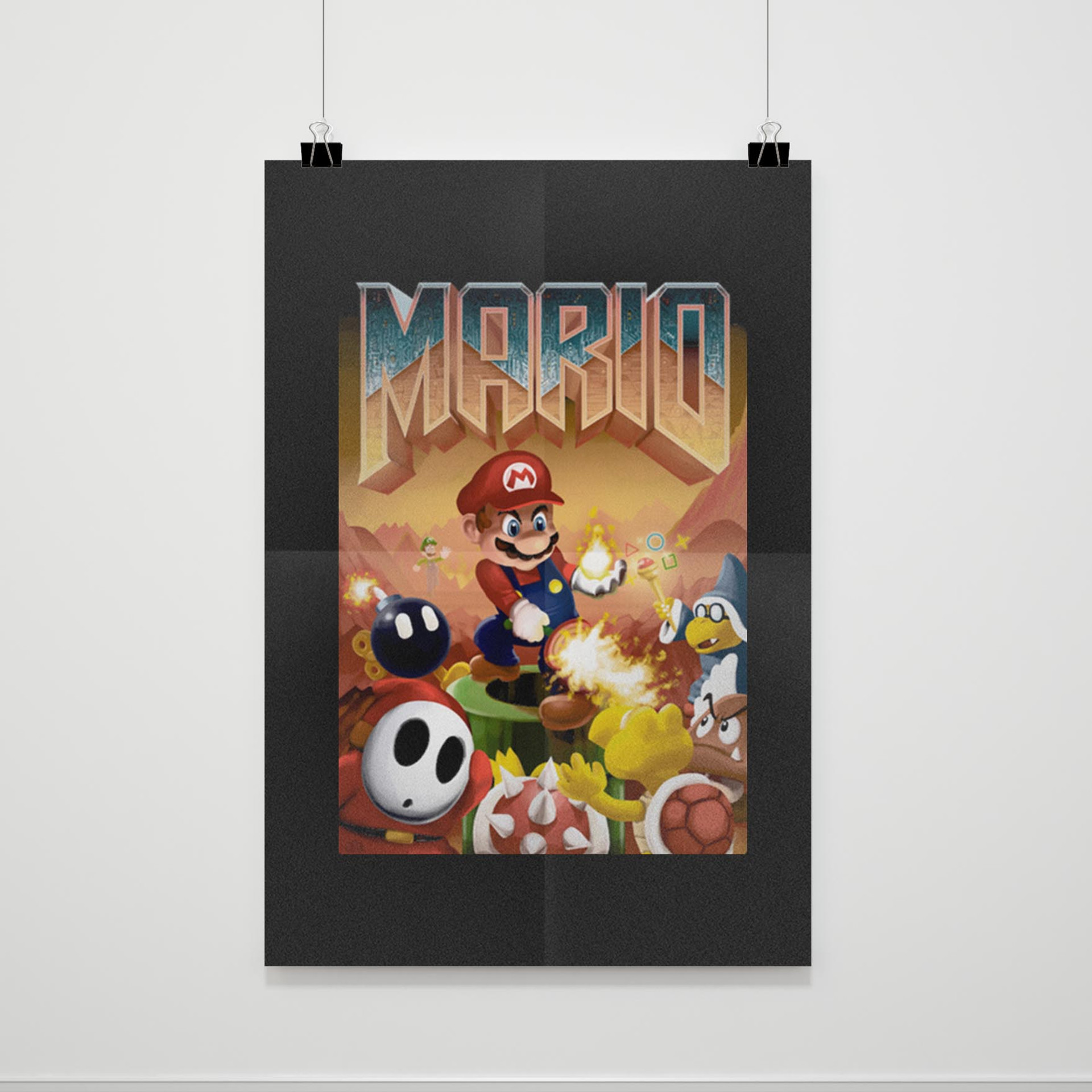 Super Mario Doom Poster