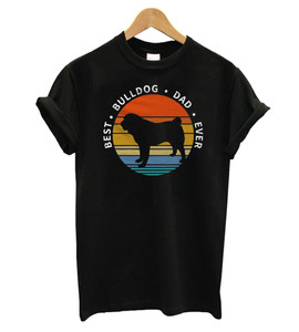 Bulldog Dad Man's T-Shirt Tee Bulldog Dad Man's T-Shirt Tee