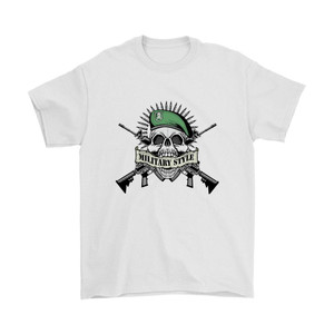 Skull Military Style Man's T-Shirt Tee Skull Military Style Man's T-Shirt Tee