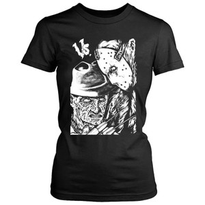 Freddy Vs Jason Women's T-Shirt Tee Freddy Vs Jason Women's T-Shirt Tee