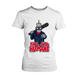 Kill All Humans The Walking Dead Women's T-Shirt Tee Kill All Humans The Walking Dead Women's T-Shirt Tee