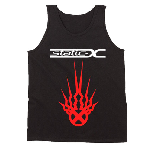 Static X Logo Rock Band Man's Tank Top
