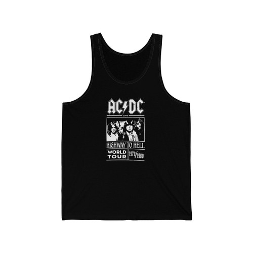 Acdc Black Highway To Hell World Tour 1979-1980 Man's Tank Top