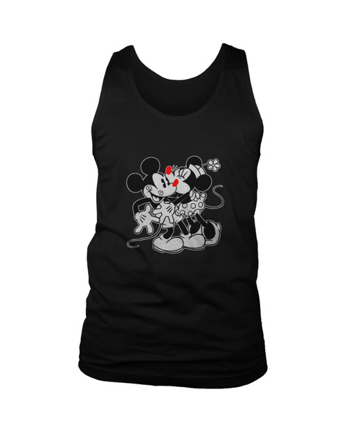 Disney Mickey Minnie Mouse Red Nose Couple Cartoon Man's Tank Top
