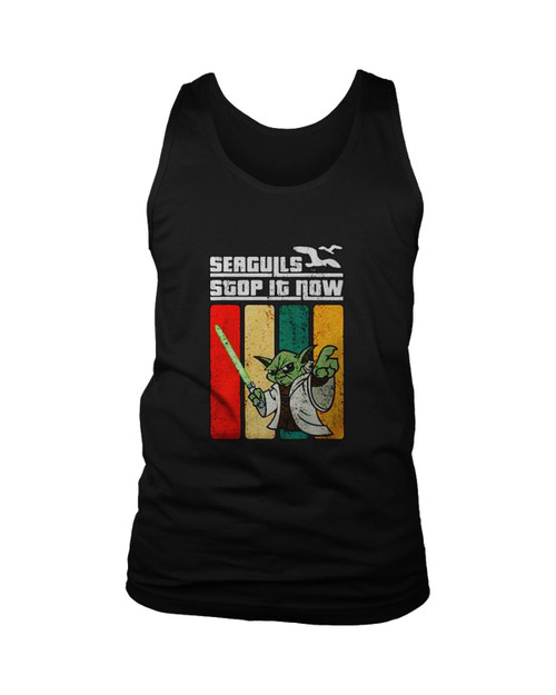 Star Wars Jedi Seagulls Stop It Now Yoda Man's Tank Top