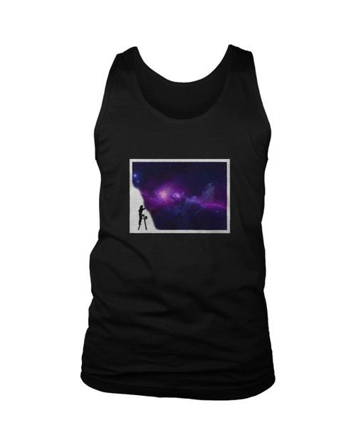 Cosmic Galaxy Girl Painting Poster Man's Tank Top