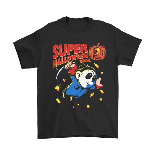 Super Halloween Bros Jason Man's T-Shirt Tee Super Halloween Bros Jason Man's T-Shirt Tee