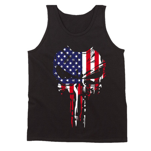 Patriot Punisher Skull Man's Tank Top