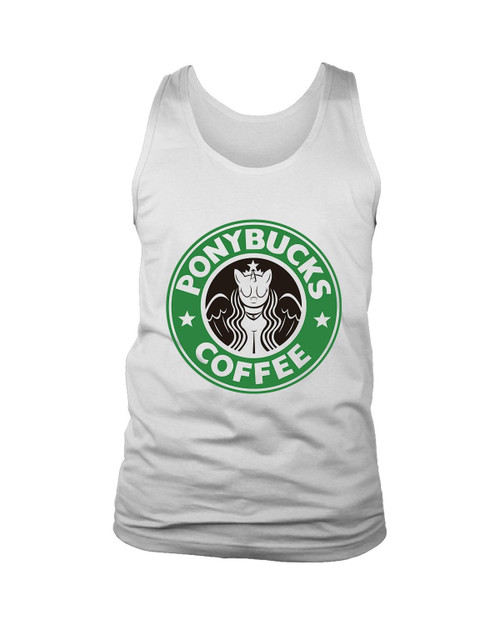 Ponybucks Coffee Funny Logo Man's Tank Top