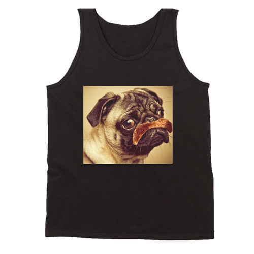 Mustache Dog Pug Funny Animal Man's Tank Top