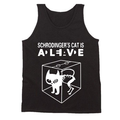 Cat Dead Alive Schrodinger'S T Shirt Sheldon Geek Nerd Penny Big Bang Soft Kitty Man's Tank Top