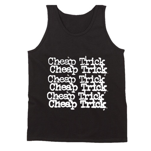 Cheap Trick Logo Black T Shirt Styx Reo Speedwagon The Cars Night Ranger Boston Man's Tank Top
