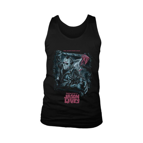 Evil Always Rises Again Friday The 13Th Part 4 Jason Lives Man's Tank Top