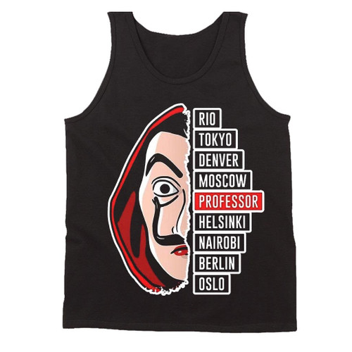 La Casa De Papel Dali Mask Tokyo Rio Professor Oslo Man's Tank Top