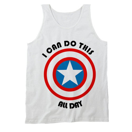 Captain America I Can Do This All Day Art Man's Tank Top
