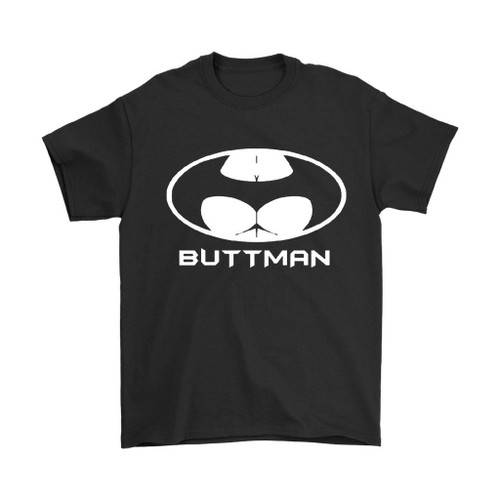 Buttman Rude Joke Novelty Bat Man's T-Shirt Tee