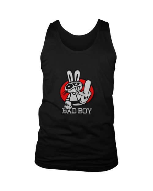 Middle Finger Gangsta Rabbit Bad Boy Art Man's Tank Top