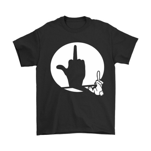 Middle Finger Shadow Puppet Funny Man's T-Shirt Tee