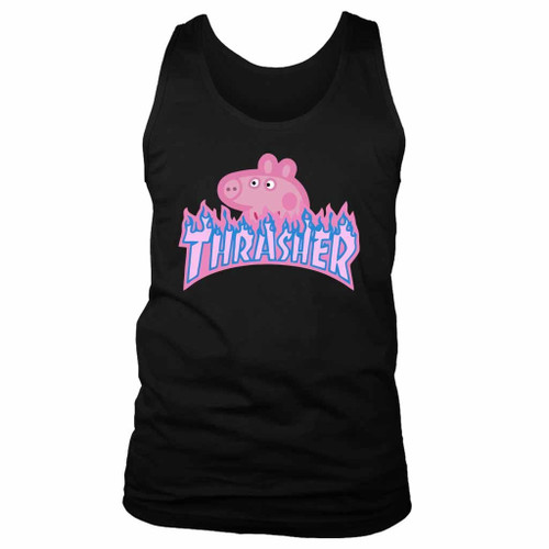Peppa Pig X Thrasher Parody Art Man's Tank Top
