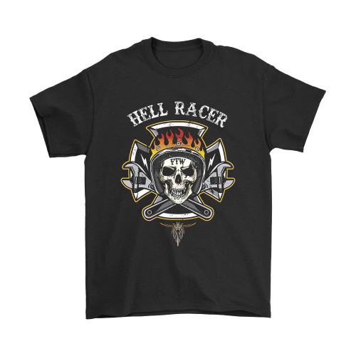 Skull Hell Racer Man's T-Shirt Tee