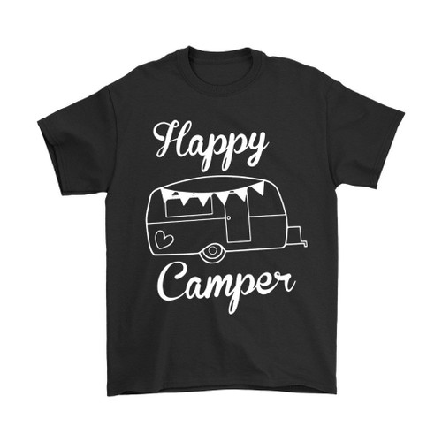 Happy Camper Art Logo Man's T-Shirt Tee