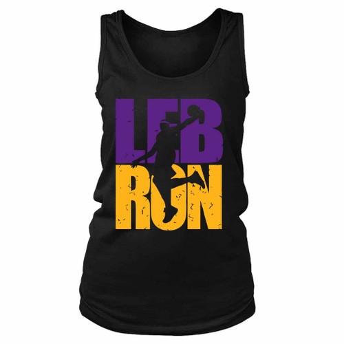Lebron James Lakers Colors Dunking Lakers Women's Tank Top