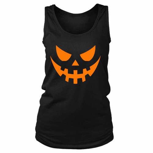 Pumpkin Face Halloween Dark Women's Tank Top