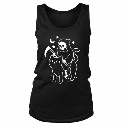 Death Rides A Black Cat Women's Tank Top