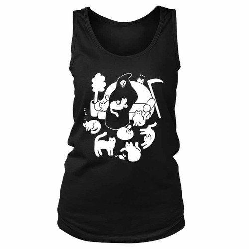 Death And His Cats Women's Tank Top