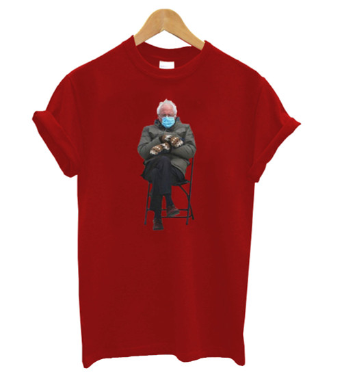 Bernie In His Mittens Meme Man's T-Shirt Tee
