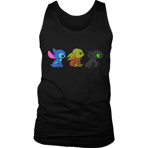 Cute Babies Stitch Yoda Toothless Kawaii Women's Tank Top