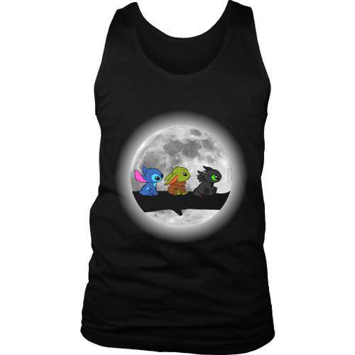 Moon Cute Babies Stitch Yoda Toothless Women's Tank Top