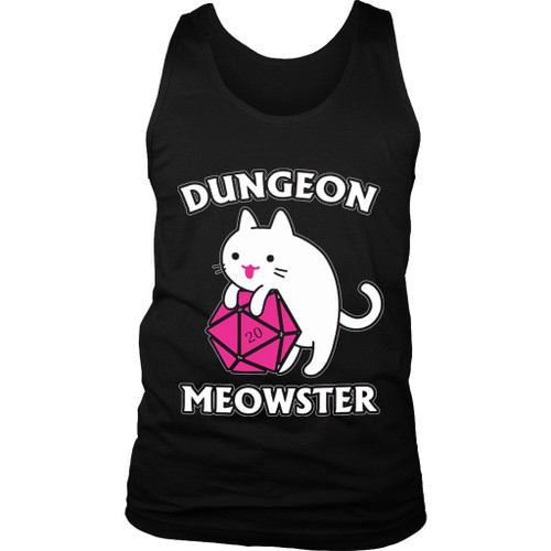 Dungeon Meowster Funny Nerdy Gamer Cat D20 Rpg Women's Tank Top