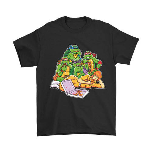 Tmnt Ninja Pizza Club Man's T-Shirt Tee