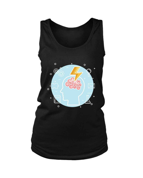 Head Brain Brainstorm Idea Knowledg Women's Tank Top
