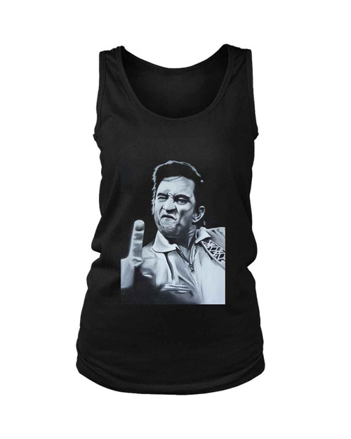 Johnny Cash Finger Drawing Women's Tank Top